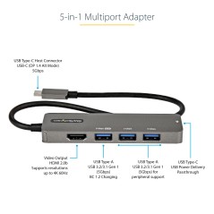 StarTech.com Usb C Multiport Adapter - DKT30CHPD3